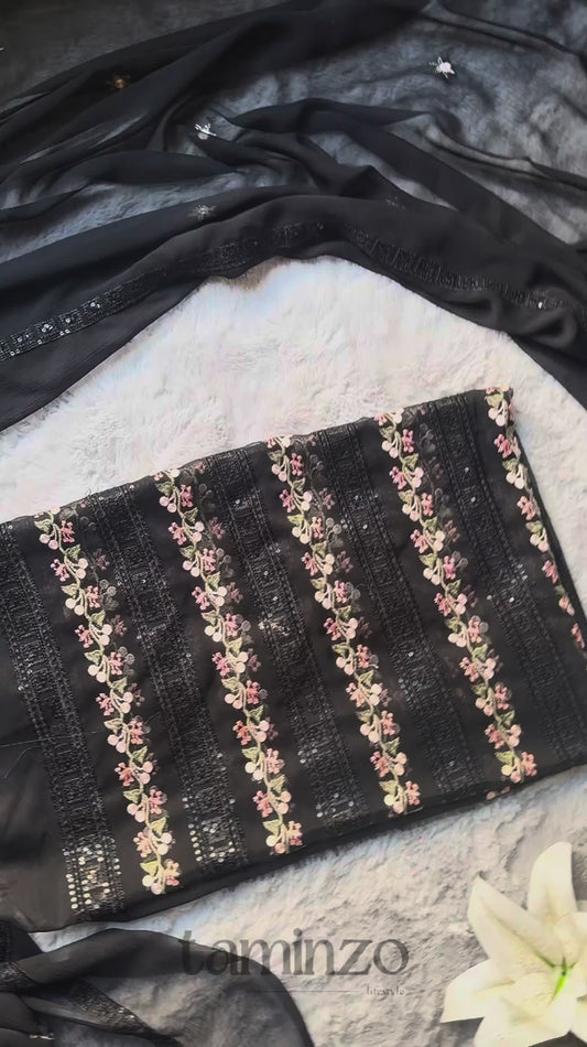 Fehm Chiffon Embroidered Unstitched 3-Piece Suit