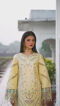 Mahnur Gul Luxury Lawn'26 Embroidered Unstitched 3-Piece Suit-G-014