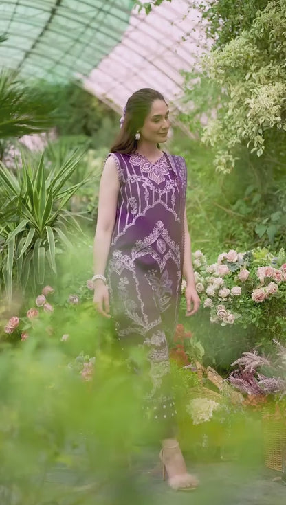 Parishay Shangrila V2 Lawn Embroidered Unstitched 3-Piece Suit-SHR - 08