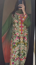 Green-Tawakal Closet linen Embroidered Stitched 3-Piece Suit-Meadow Grace