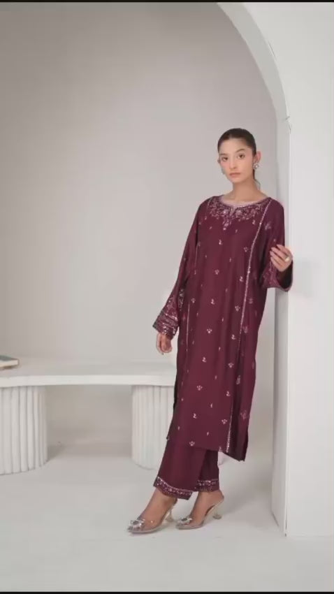 Stylish Collection Aaraish Linen Embroidered Stitched 2-Piece Suit-Lara