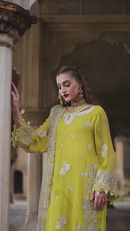 Parishay Jahanara Luxury Formals Chiffon Embroidered Unstitched 3-Piece Suit-JRA - 03