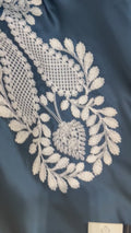 Savarna Silk Embroidered Stitched 2-Piece Suit-Teal