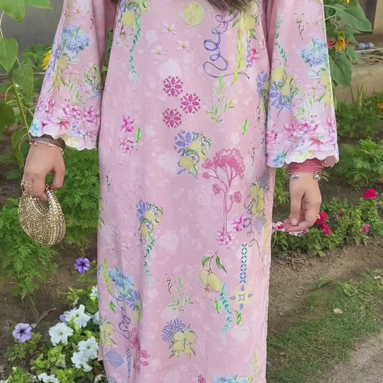 Sehrish Kanwal K-Ord Crepe Printed Co-Ord Set-Valentine