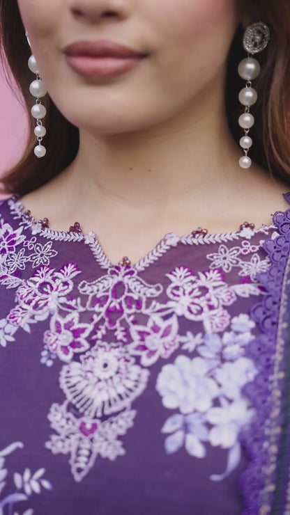 Parishay Rang e Sarma Khaddar Embroidered Stitched 3-Piece Suit-SAR-04