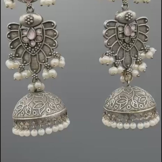Silver H&A Jewellery Oxidized Earrings