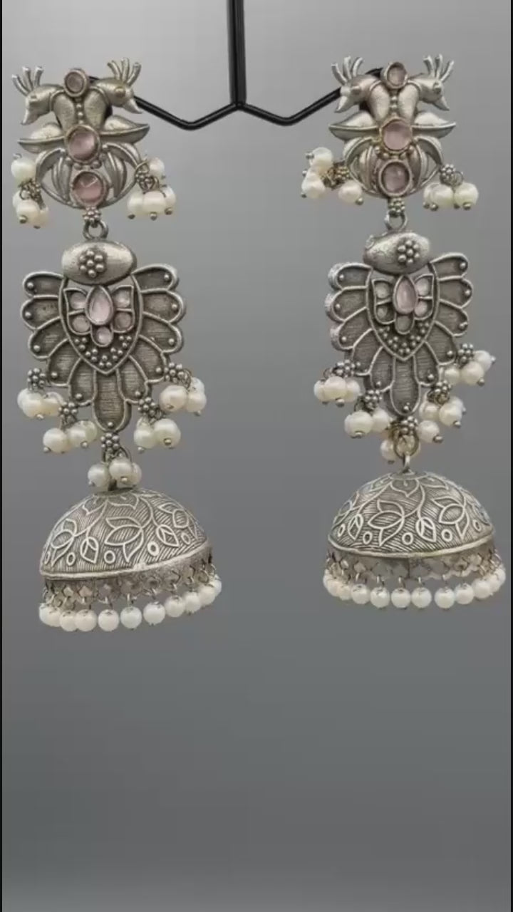 Silver H&A Jewellery Oxidized Earrings