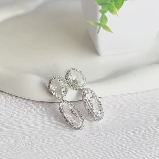 H&A Jewellery One Carat American Diamond Earrings