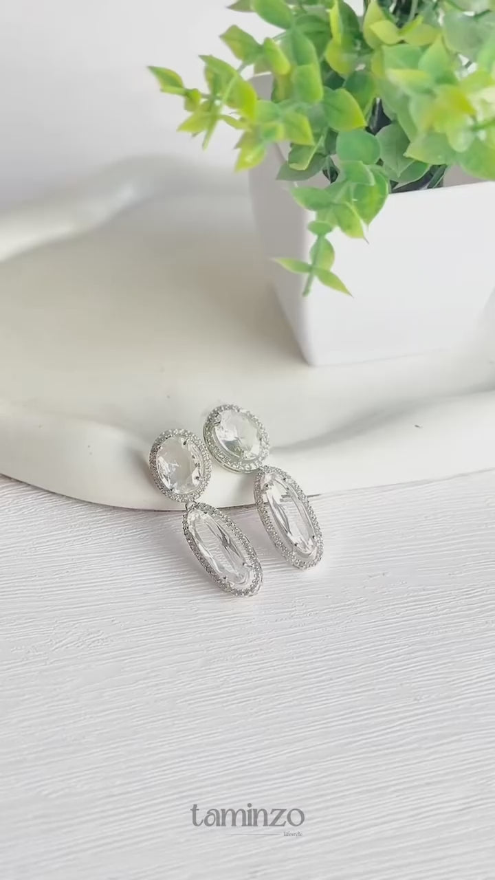 H&A Jewellery One Carat American Diamond Earrings