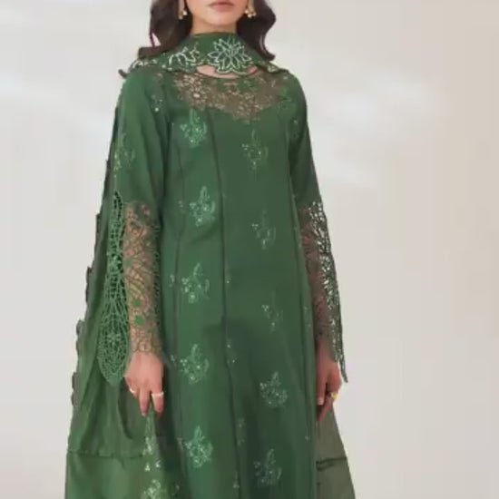Mahnur Sera Pret'26 Lawn Embroidered Stitched 3-Piece Suit-SP-02