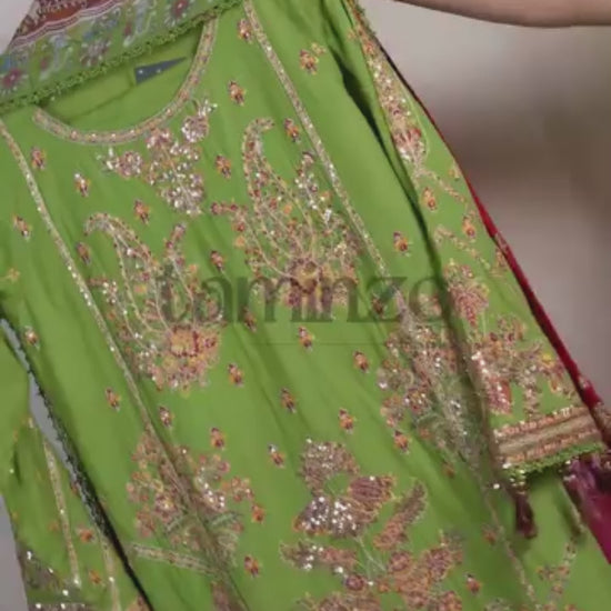 Fatima Hussain Lawn Embroidered Unstitched 3-Piece Suit-Lamia