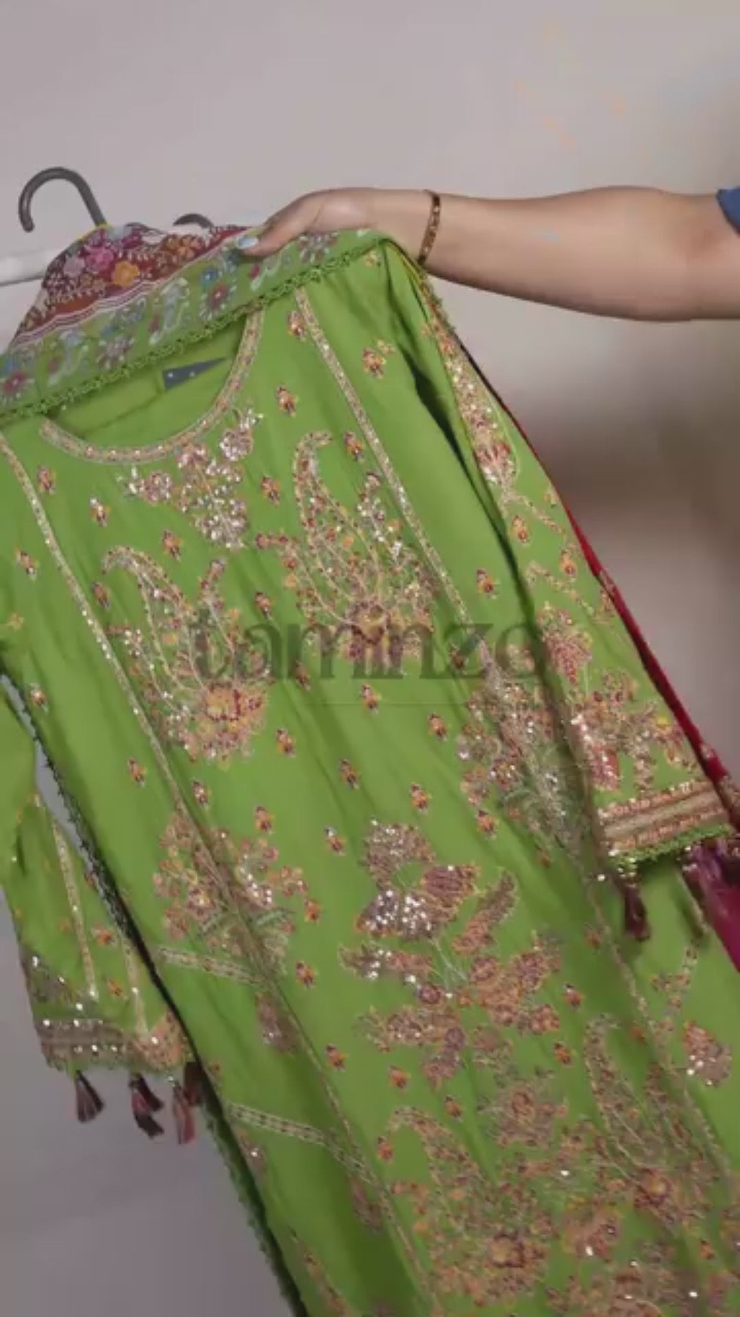 Fatima Hussain Lawn Embroidered Unstitched 3-Piece Suit-Lamia