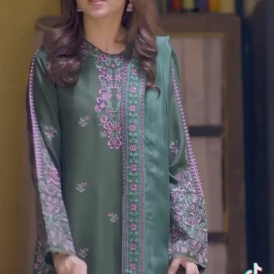 Panache Apparel Rang-e-Bahar Linen Embroidered Stitched Suit-Zarmin