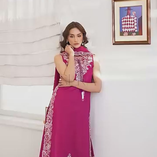 Mahnur Sera Pret'26 Lawn Embroidered Unstitched 3-Piece Suit-SP-10