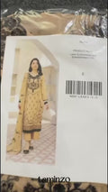 Black and Beige-Noori Lawn Cotton Embroidered Stitched 3-Piece Suit-Sk26102 