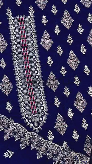 Noori Velvet Embroidered Unstitched 3-Piece Suit