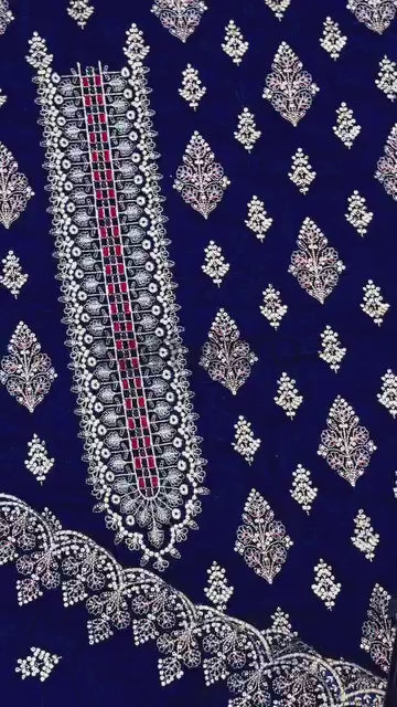 Noori Velvet Embroidered Unstitched 3-Piece Suit