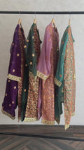 Savarna Chiffon Embroidered Sharara-Tea Pink 52