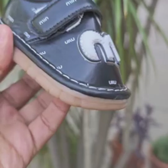 Black and Beige-Mum n Bub Baby Whistle Shoes-Chuchu-Min-Min