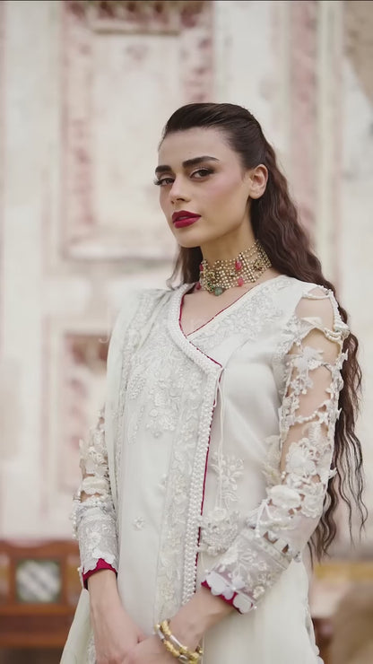 Parishay Jahanara Organza Embroidered Stitched 3-Piece Suit-JRA-07