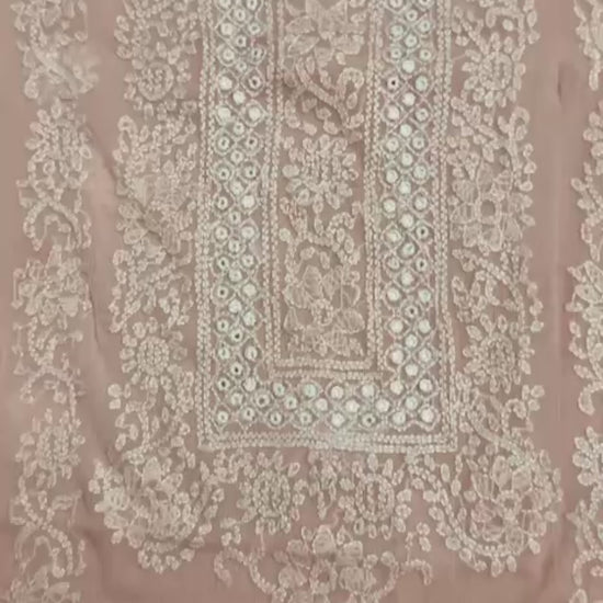 AB Hand Embroideries Chiffon Embroidered Unstitched 2-Piece Suit