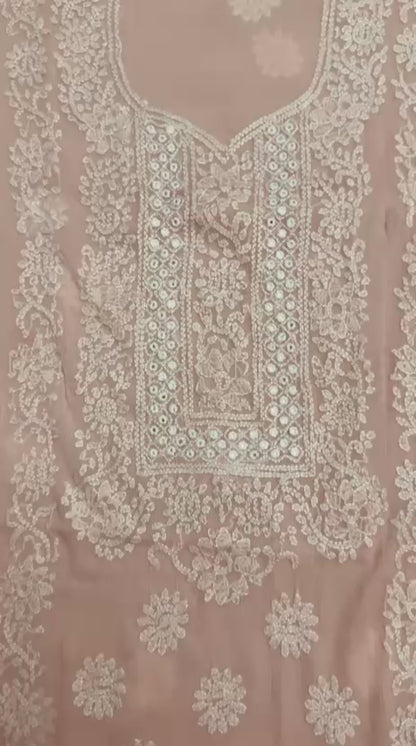 AB Hand Embroideries Chiffon Embroidered Unstitched 2-Piece Suit