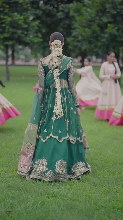 Parishay Ranibagh Luxury Formals Net Embroidered Stitched 3-Piece Suit-Rooh-e-Gul