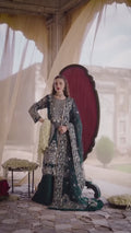 Parishay Jahanara Organza Embroidered Stitched 3-Piece Suit-JRA-08