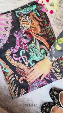 Irame’ Mahjabeen Pashmina Kalamkar Scarf