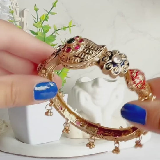 H&A Jewellery Indian Gold Plated Rajwari Bangle