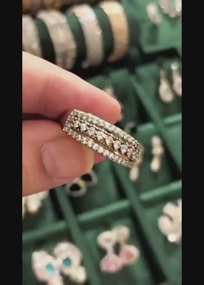 H&A Jewellery 18K Gold Polished Zircon Band Ring