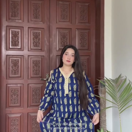 Bin Shaukat Khaddar Printed Stitched 2-Piece Suit