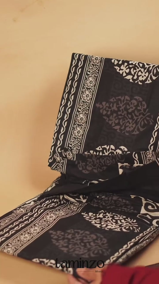 Diamond Dynasty Printed 3-Piece King Bedsheet Set-1104