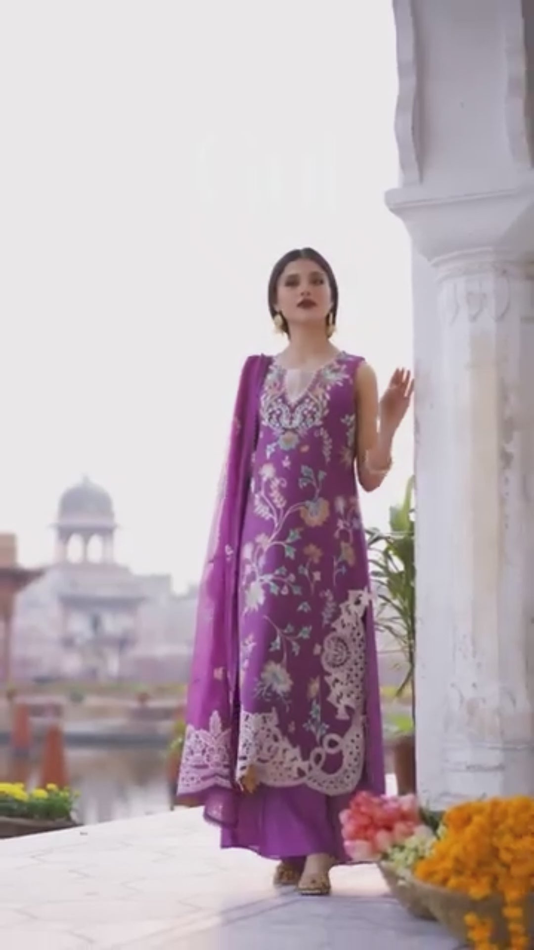 Mahnur Gul Luxury Lawn'26 Embroidered Unstitched 3-Piece Suit-G-007