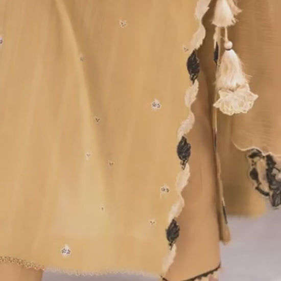 Mahnur Sera Pret'26 Jacquard Lawn Embroidered Unstitched 3-Piece Suit-SP-04