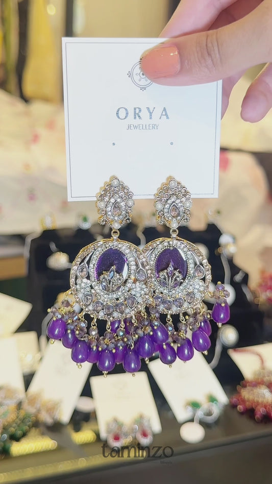 Orya Jewellery Maang Tikka and Earrings Set