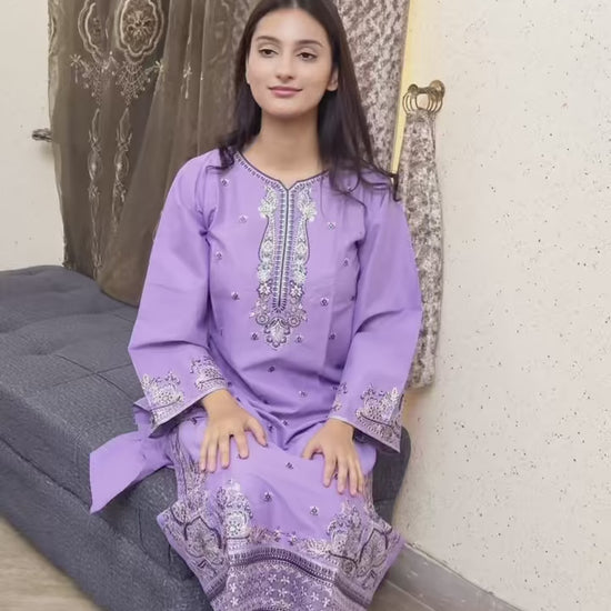 Black Rabazka Raw Silk Embroidered Kaftan