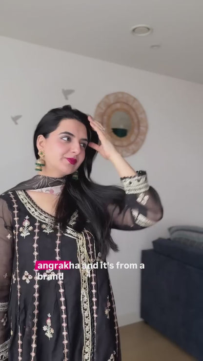 Shurooq Garden Of Dreams Cotton Net Embroidered Stitched 3-Piece Suit-Vittoria