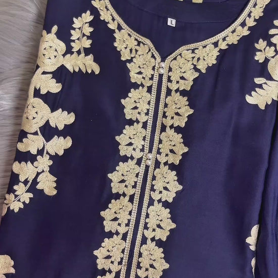 Tawakal Closet Linen Embroidered Stitched 3-Piece Suit-Zeenat