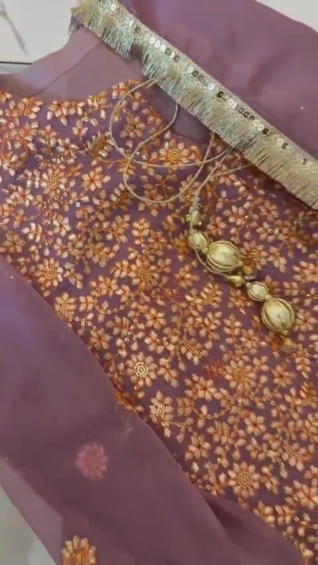 Savarna Chiffon Embroidered Sharara-Tea Pink 52