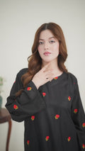 Stylish Collection Allure Linen Embroidered Stitched 2-Piece Suit-Petal