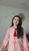 Jugnu by Hussain Rehar SS'25 Eid Pret Edit II Cotton Embroidered 2-Piece Suit-Giti
