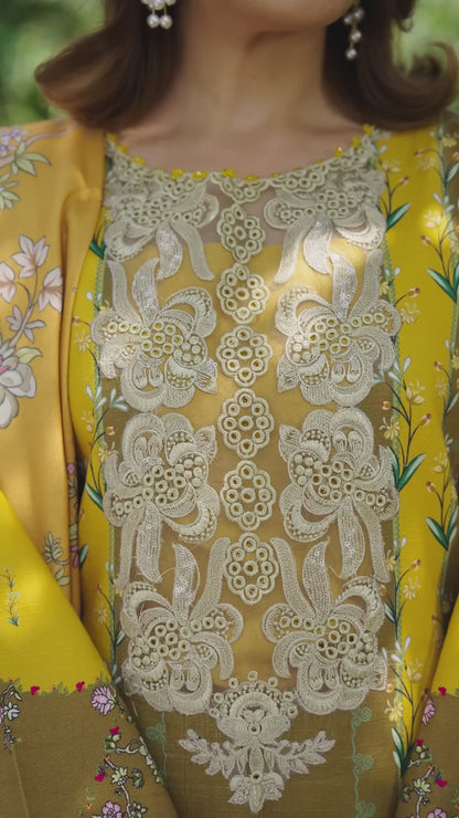 Parishay Rang e Sarma Khaddar Embroidered Unstitched 3-Piece Suit-SAR-14