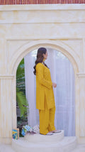 HU Studios Soléa Collection Lawn Cotton Embroidered Stitched 2-Piece Suit-Golden Marigold