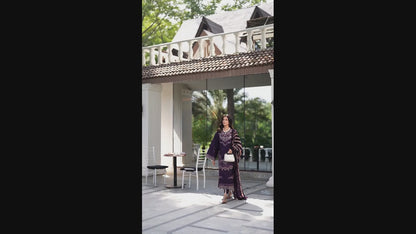 Parishay Panache Winter Corduroy Embroidered Stitched 3-Piece Suit-PNE-06