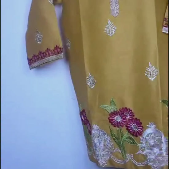 Yellow Bin Shaukat Pima Lawn Embroidered Stitched 2-Piece Suit