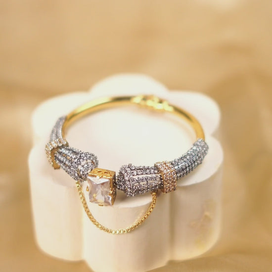 Orya Jewellery White Zircon Bangle
