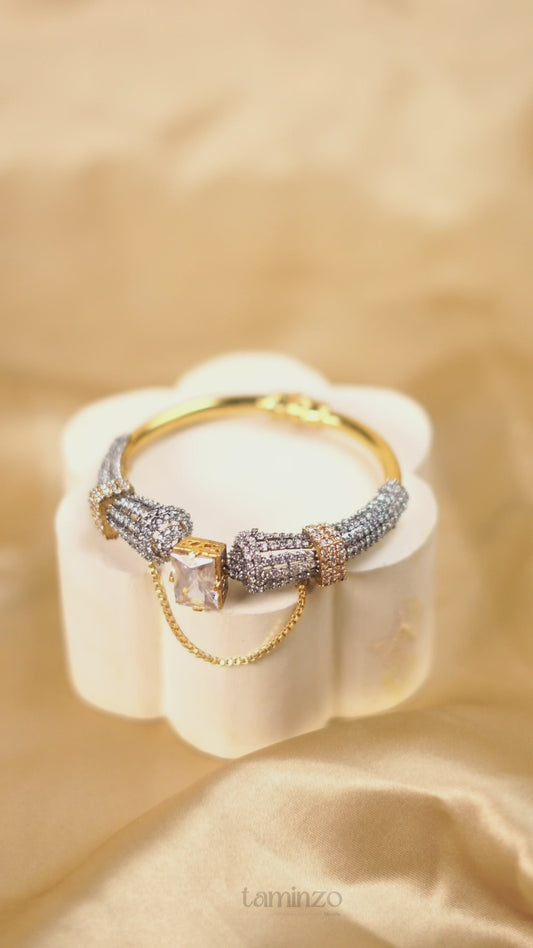 Orya Jewellery White Zircon Bangle