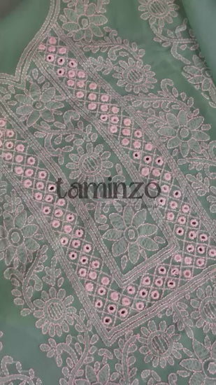 AB Hand Embroideries Chiffon Embroidered Unstitched 2-Piece Suit