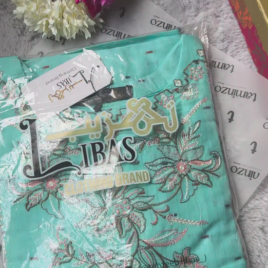 Tehzeeb Libas Cotton Embroidered Stitched 2-Piece Suit-Layla